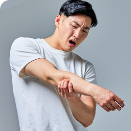 팔꿈치 통증 주요증상 - 손목을 사용할 때 찌릿함